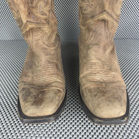 J.B Dillon Cowboy Boots Men's 10 B Brown Goat Leather Western Made In Mexico. - Picture 8 of 14